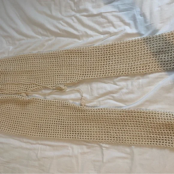 Adika 100% Cotton Sand colored Crochet Beach 🏖️ Cover Up - Picture 2 of 3